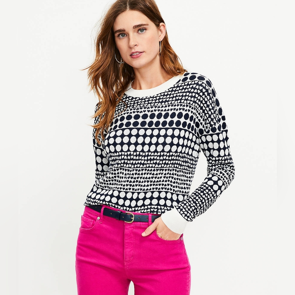 Loft Heart Dot Sweater